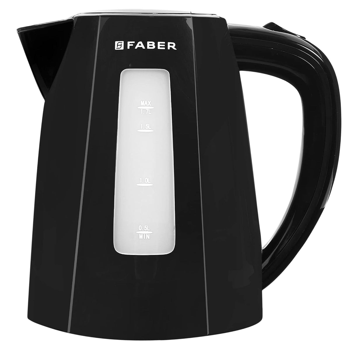 Faber Electric Kettle,FWK 1.7Litres BK boiler for Water,Transparent water gauge, detachable filter for easy cleaning, de