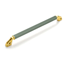 Plantex Aluminium Cabinet Handle/288mm Wardrobe Handle for Home/Cupboard Door Pull-Push Handles for Office - Pack of 1 (Green & Gold)-1