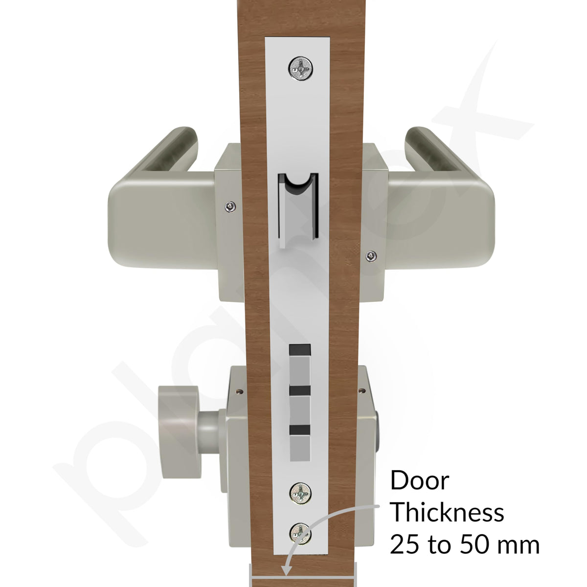 Plantex Premium Main Door Lock for Home with 3 Years of Warranty/Mortise Lock for Door - Main Door Lock Set (7093 - Satin White & Chrome)-5