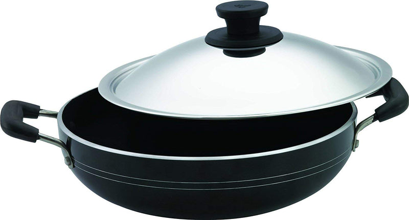 Pigeon by Stovekraft Aluminium Storm Kadai 200 (Black)