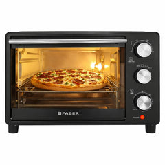 Faber FOTG 24L Neo|1500 Watts OTG|Bake,Toast, Grill| 4 Stage Functions,Upper & Lower Heating|Cool-Touch Handle, Heat Resistant Glass, Indicator Light, Auto-Shut, Ready Bell| Removable Crumb Tray
