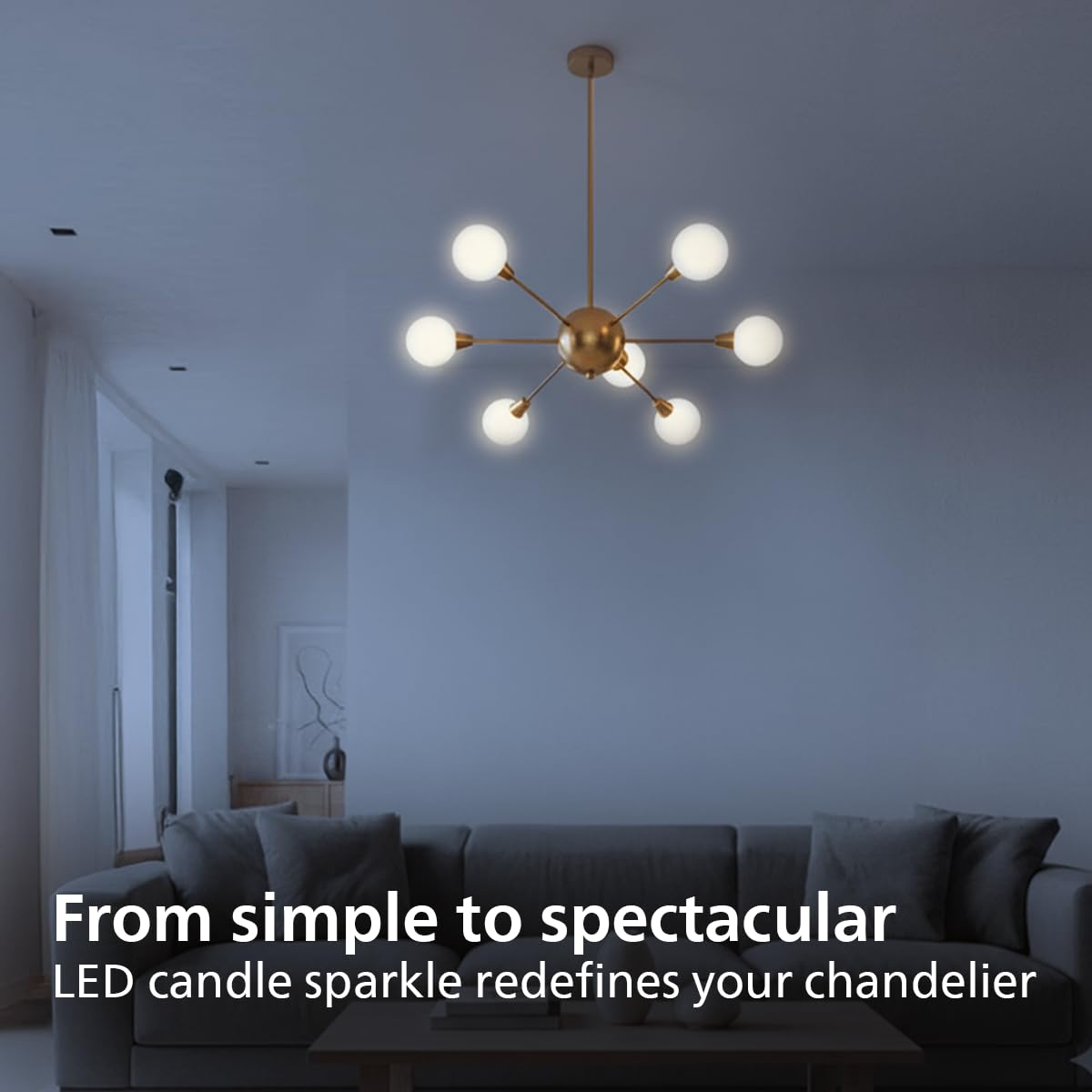 Philips 2.8W LED Frosted Candle Bulb (White, B0GHP9V71M)