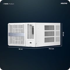 Voltas 1.5 ton 3 Star Inverter Window AC (Copper, 2-in-1 Cooling Modes, Anti-Dust Filter, 2-Way Swing, Memory Restart, Sleep Mode (183INV PEARL, White)