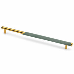 Plantex Stainless Steel & Aluminium Cabinet Handle/288mm Wardrobe Door Handle/Cupboard Pull-Push Handles for Home/Office - Pack of 1 (Green & Gold)-1