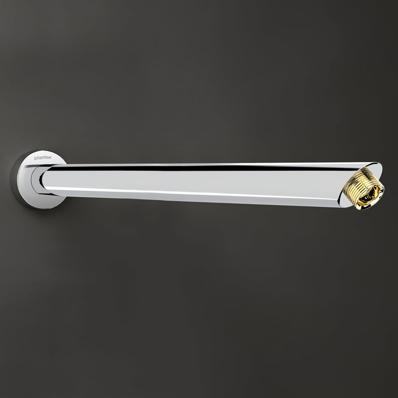 Plantex 12-Inch Round Cross Shower Arm for Overhead Shower/Stainless Steel Shower Pipe/Wall Mount Bathroom Fitting with 1⁄2-Inch Thread - Pack of 1 (Chrome)-1