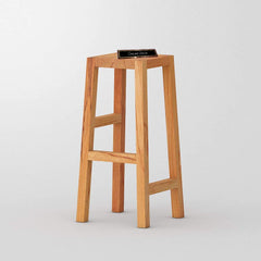 Classic Solid Wood Saddle-Seat Kitchen Counter Stool | Bar Stool for Living Room | Haigh Stool (Dark Teak) (Tra