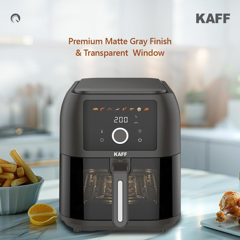 Kaff KFR8 Air Fryer Oven with 360° High Speed Air Circulation Technology | Digital LED Display & Touch Control Panel | B