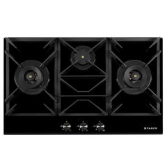 Faber 3 Burner 90Cm PNG|Hybrid HOB|Auto Ignition|Flame Failure Device|2 5Kw Brass Burner|Free Installation|2yr comprehen