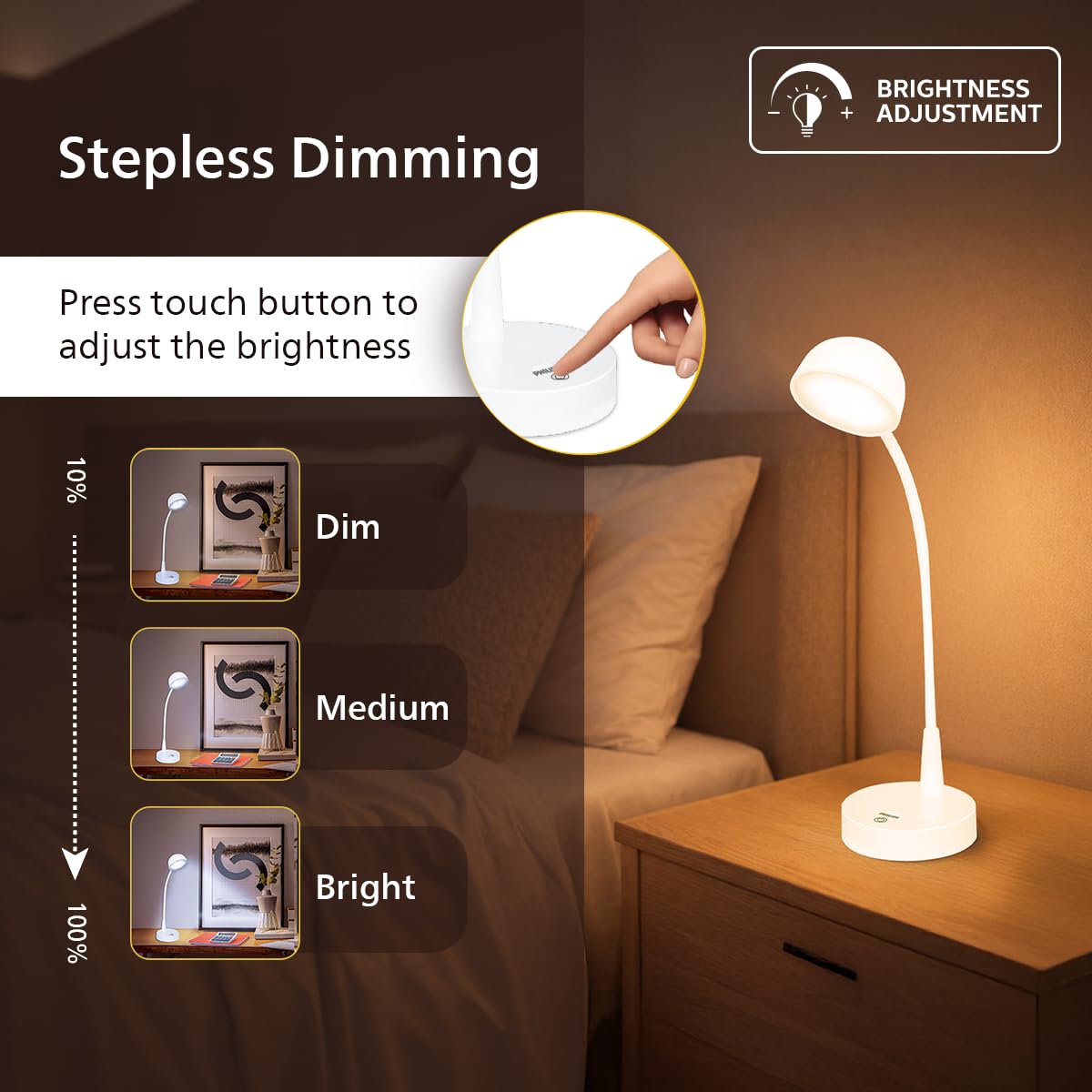 Philips 5W Lumos White LED Desk Light