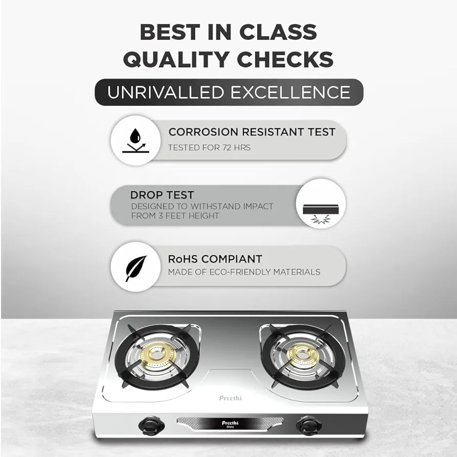 Preethi Glory 2 Burner Gas stove