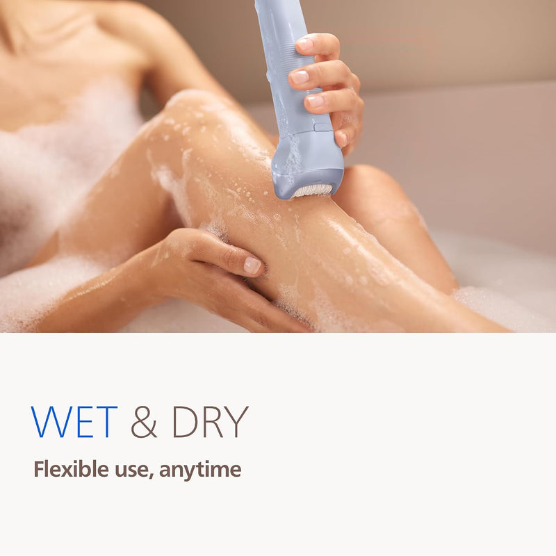 Philips Epilator Series 8000 - Cordless Wet & Dry Electric Epilator for Legs and Body, with ProGuide (BRE708/00)
