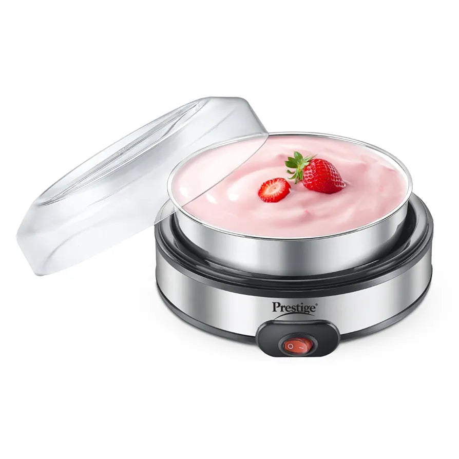 Prestige Electric Yoghurt Maker with Storage Lid| Stainless Steel Inner Pot| Low Energy Consumption| 360 Degree Uniform Heating| PYM 02