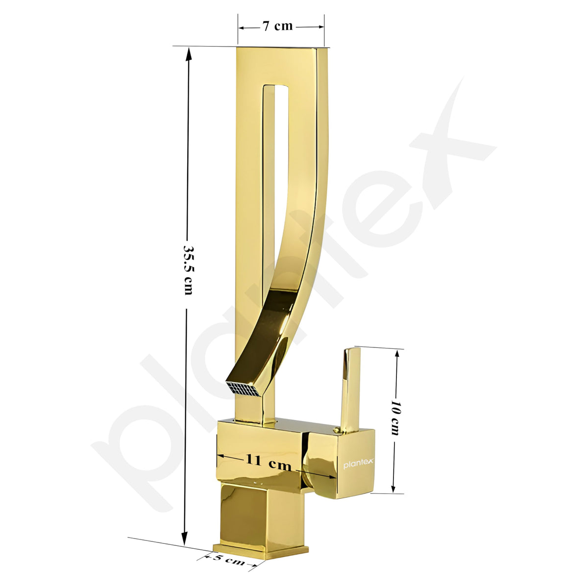 Plantex Brass Wash Basin Tap/Pillar Tap for Wash Basin/Sink Tap for Kitchen Basin with Hot and Cold Connection Pipes -(Gold)-3