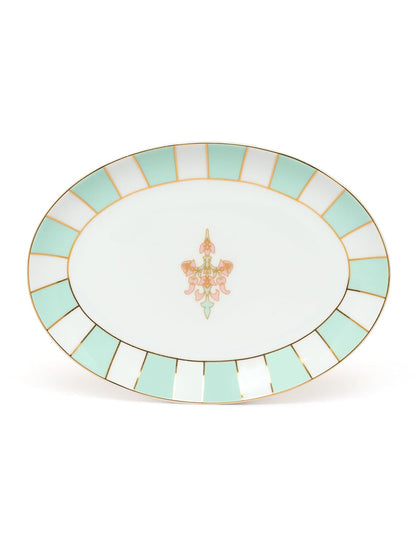 Clay Craft Fine Ceramic Dinner Set of 38 Pcs - Urmi Fiesta (Noir N405), for Family of 6, Dinner Set Ceramic, Crockery Set, Dining Set for Dinner, Crockery Set for Gift, Kitchen Set for Home