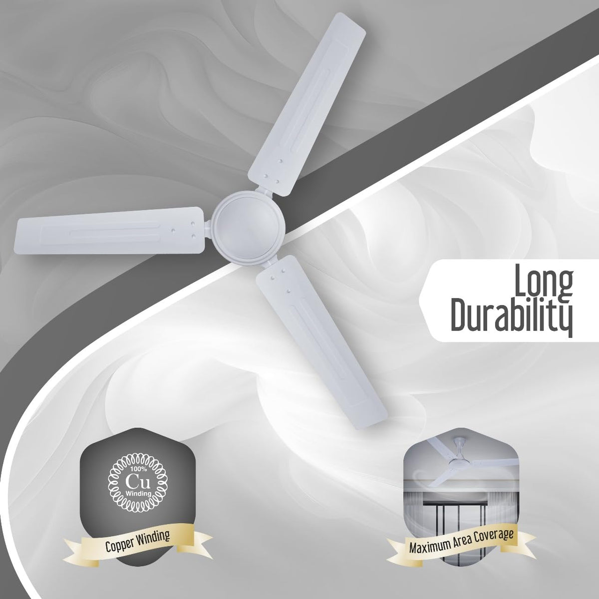 CG Hyperair Neo 1200 mm 1 Star Ceiling Fan (White)-4