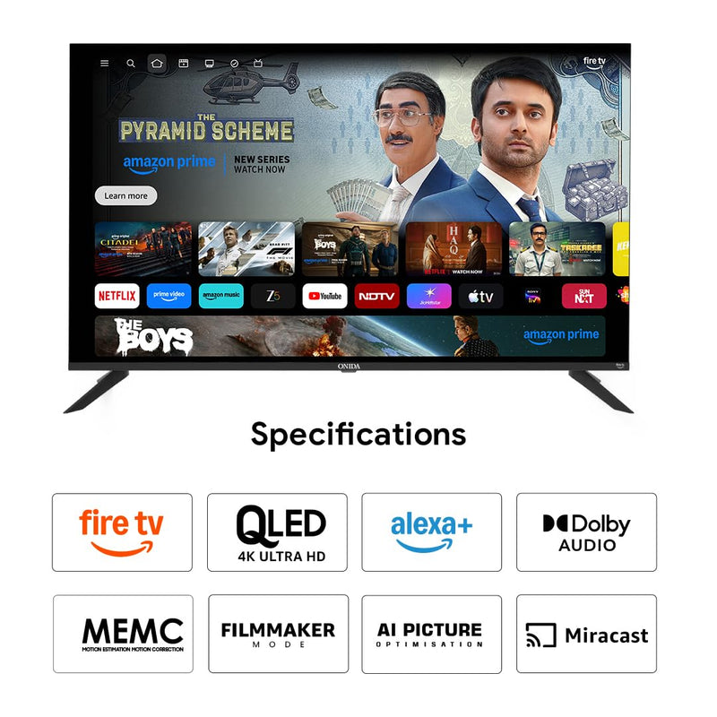 Onida 108 cm (43 inch) QLED Ultra HD 4K Smart Fire TV Q43UFD-2