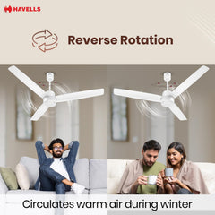 Havells FAB BLDC Ceiling Fan 1200 mm, 380 RPM, Savings upto 65%, Reverse Rotation, 4 Modes (Boost, Sleep, Breeze, Mop), Low Wattage 30 W, Low Noise-6