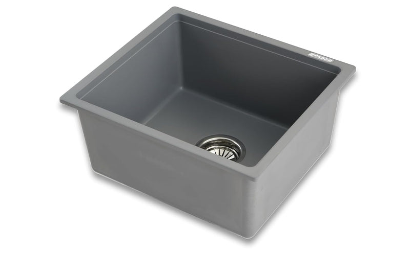 Faber Verona Ingranite18"X16"Single Bowl Sink|Includes Plumbing Waste Kit|25 Years Warranty|Silent,Scratch,Dent & Heat R