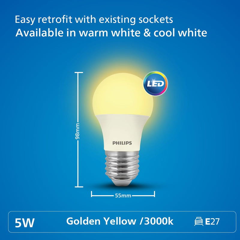 Philips 5-watt LED Bulb - AceSaver LED Bulb (Pack of 2) (Warm White, B0C8NPCHSR)