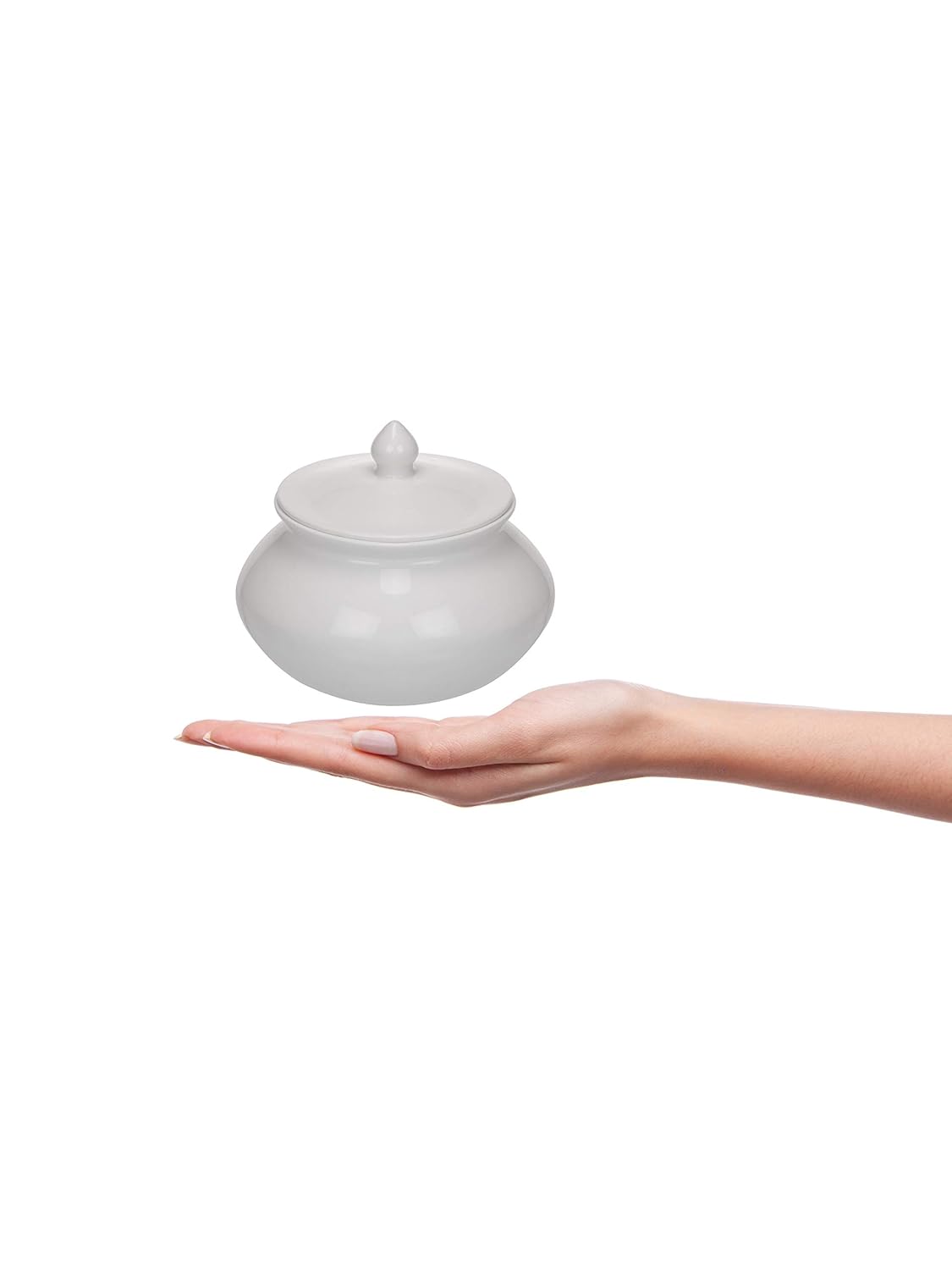 Clay Craft Bone China Handi (White, 700 ml)