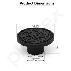 Plantex Knobs for Drawer/Round Drawer Knobs/Knobs for Cabinets/Pull-Push Knobs for Kitchen/Bedroom Drawer - Pack of 3 (DTK-301, Black)-2