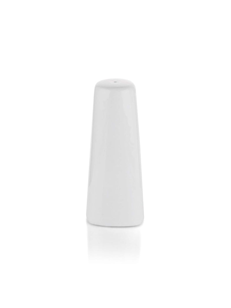 Clay Craft Basics Cruet Set/Salt and Pepper Shaker, Tower Look, White Ceramic, 2 Pcs
