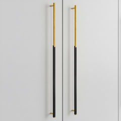 Plantex Stainless Steel & Aluminium Cabinet Handle/600mm Wardrobe Door Handle/Cupboard Pull-Push Handles for Home/Office - Pack of 2 (Black & Gold)-1