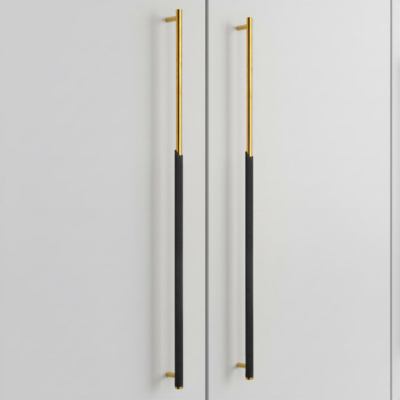 Plantex Stainless Steel & Aluminium Cabinet Handle/600mm Wardrobe Door Handle/Cupboard Pull-Push Handles for Home/Office - Pack of 2 (Black & Gold)-1