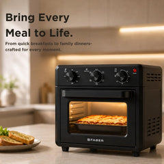 Faber Air Fryer Oven 18L 1500W | Bake Tray, Tray Handle & Crumb Tray | Dishwasher safe removable parts |6 Preset Auto Pr
