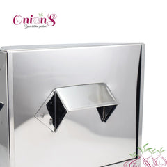 Onions Stainless Steel Cauka/Square/Cubic Idly cooker 4 + 2 plates with16 Regular idly Extra 2 Mini Idly plates - Gas stove and Induction Stove Compactible – FOR HOME USE ONLY
