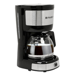 Faber Drip Coffee Machine FCM 0.6L SS BK 800W|| 4 Big Cups||Warming Plate- Keeps Coffee Warm for 30 mins||Removable Filt