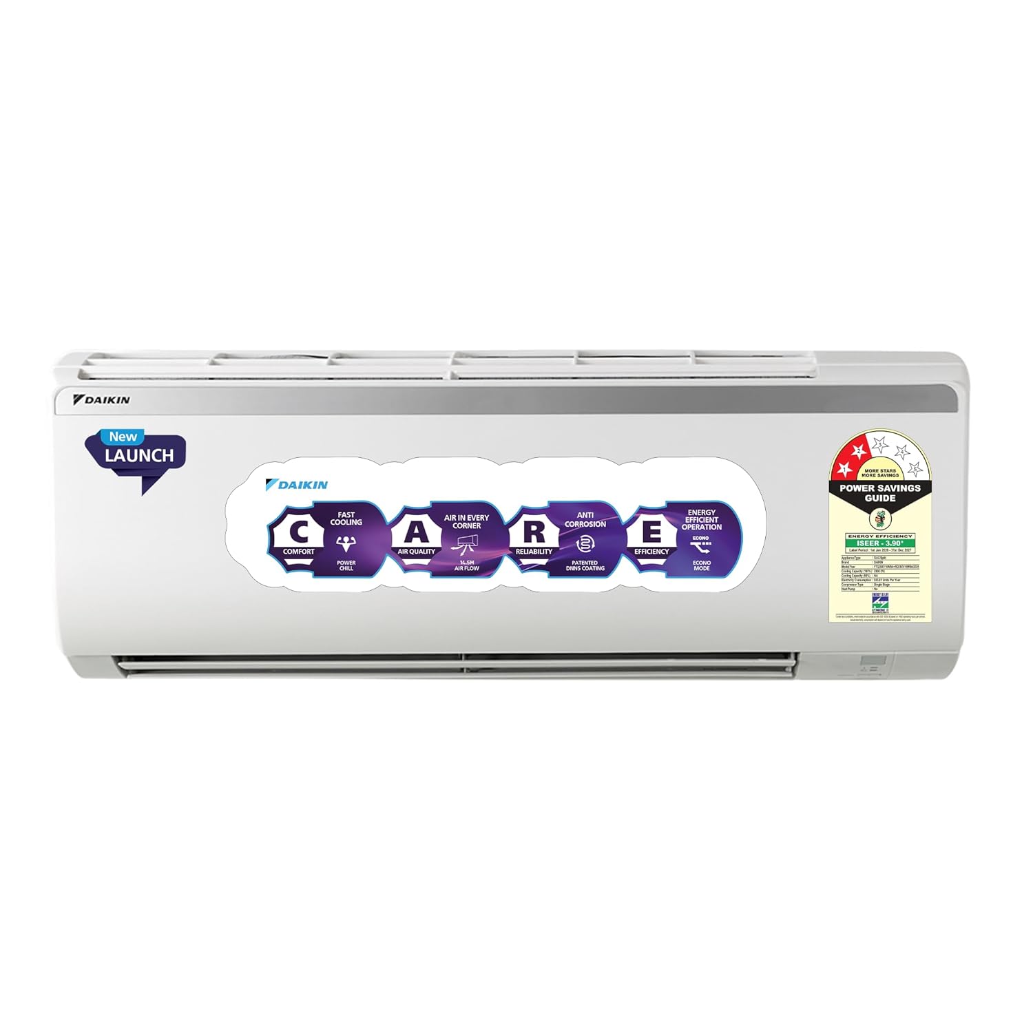 Daikin 0.8 Ton 2 Star, New Star rated,Fixed Speed Split AC (Copper, PM2.5 Filter, FTQ28XV16, White)