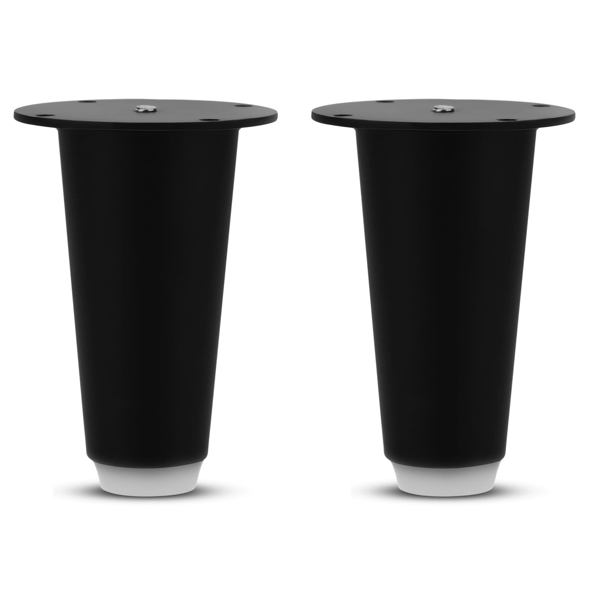 Plantex Heavy Duty Round 4 inch Spare Sofa Legs for Bed Furniture/Sofa Legs for Furniture Fitting/Table Legs/Sofa Leg Set of 2 pcs (Black) (Model APS-DTS-53)