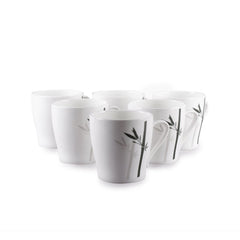Clay Craft Master Fine Ceramic Floral Printed Coffee/Tea Mug Set of 6 - 180 ml each