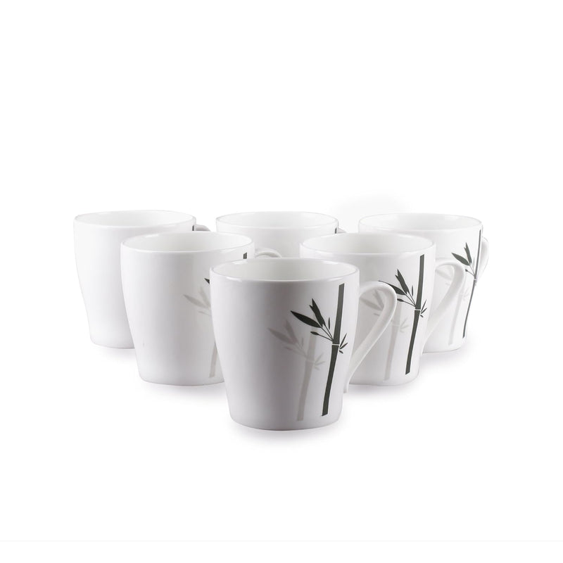 Clay Craft Master Fine Ceramic Floral Printed Coffee/Tea Mug Set of 6 - 180 ml each