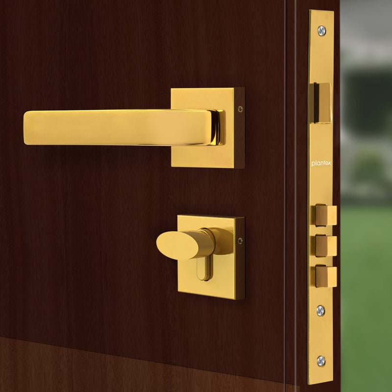 Plantex Triple Security Door Lock for Home/Main Door Lock Set with 3 Years of Warranty/Mortise Lock for Door with Brass Lock Body & Cylinder(7107 - Gold)-6