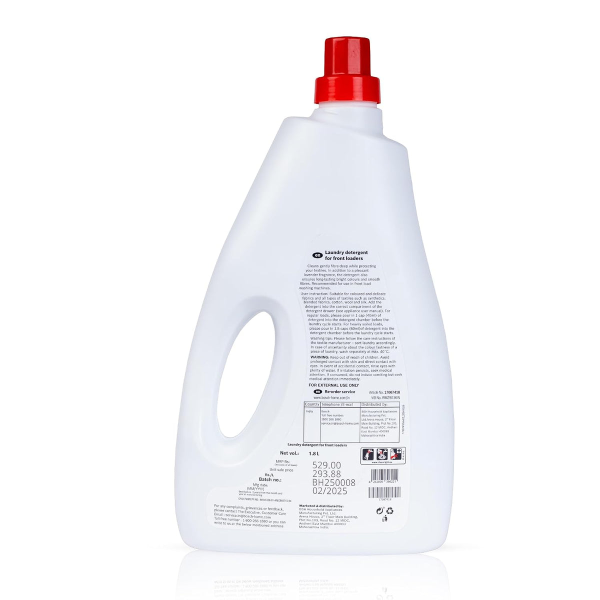 Bosch Front Load Washing Machine Liquid Detergent - 1.8 L