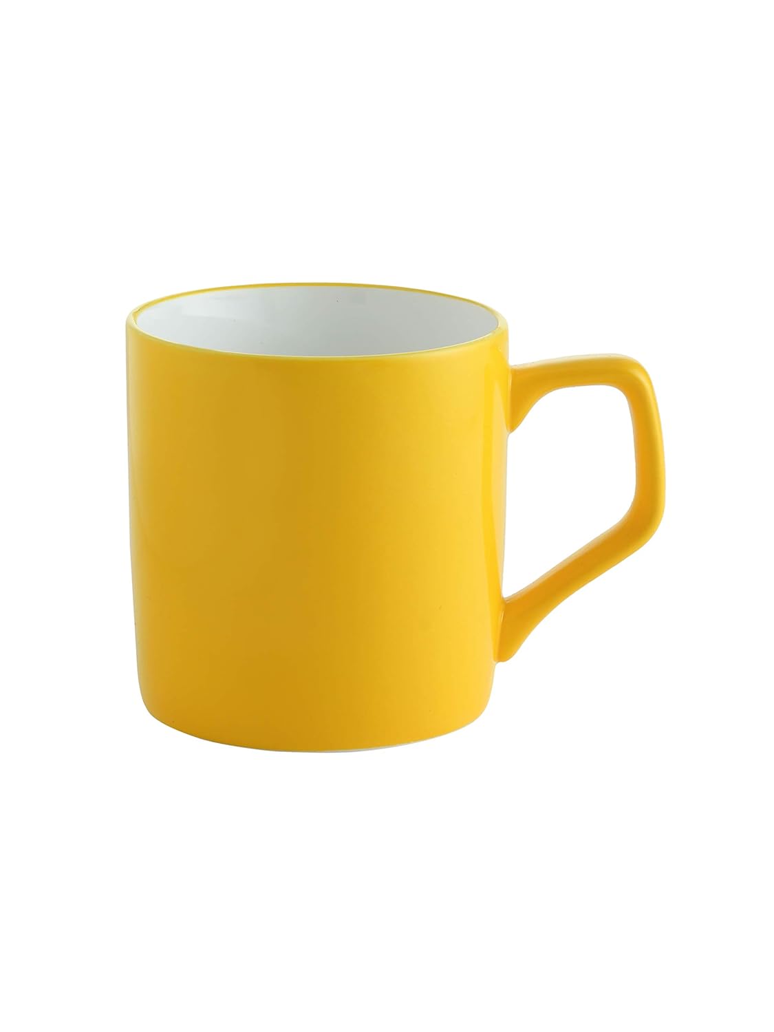 Clay Craft Fine Ceramic Solid Orange and Yellow Coffee Mugs Set of 4 Perfect for Your Modern Kitchen and for Gifting Purpose- Multi