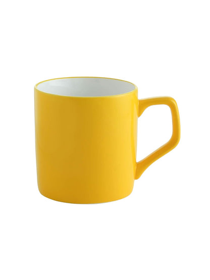 Clay Craft Fine Ceramic Yellow Solid Coffee/Tea Mugs Set of 4 - 200 ml each