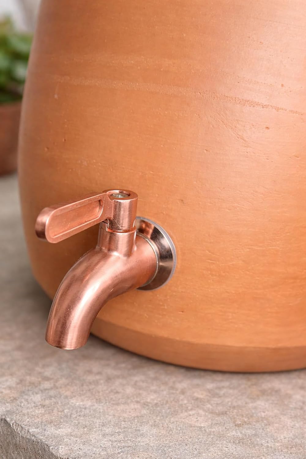 Classic Natural Clay Water Camper with Metal Tap | Handcrafted Terracotta Water Dispenser Pot | Keeps Water Naturally Cool | Eco-Friendly Earthen Matka for Home, Kitchen & Office (12 Liter)