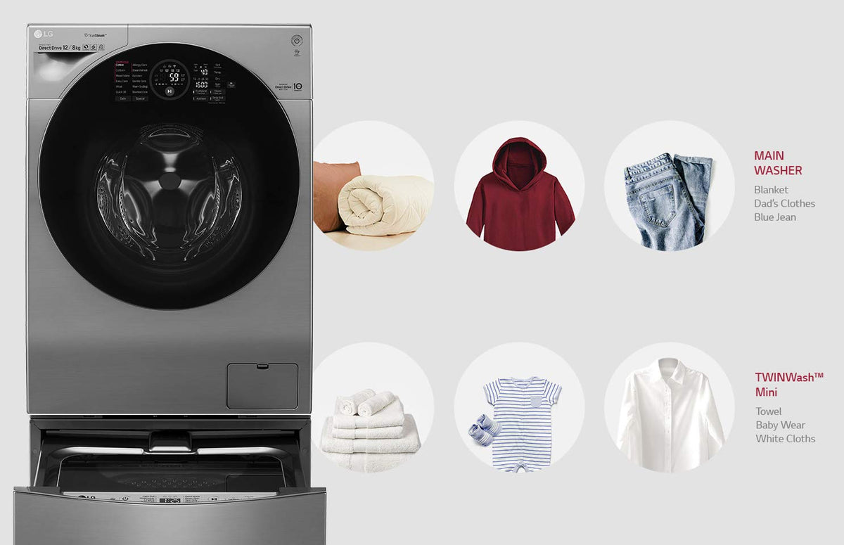 LG 12 kg Inverter Wi-Fi Fully-Automatic Front Loading Washer Dryer (FH6G1BCHK6N, STS, Inbuilt Heater)-3