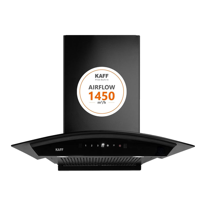 Kaff 60cm Curved Filterless Chimney, Installation Kit Included, KEC 60A