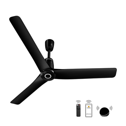 atomberg Aris Contour Smart 1200mm Voice Controlled BLDC Ceiling Fan with Remote|BEE 5 Star|Best-in-class Air Flow | Silent Operation| Designer Fan | Free Installation | 5 Year Warranty | Marble White