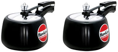 Hawkins 3.5 Litre Contura Black Pressure Cooker, Hard Anodised Inner Lid Cooker, Handi Cooker, Black (CB35)