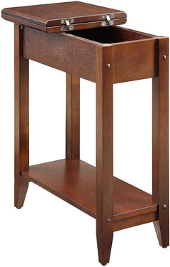 Sheesham Wood Nightstand | Bedside Table with Drawer & Open Shelf | Solid Wood Side Table (Mahogany)