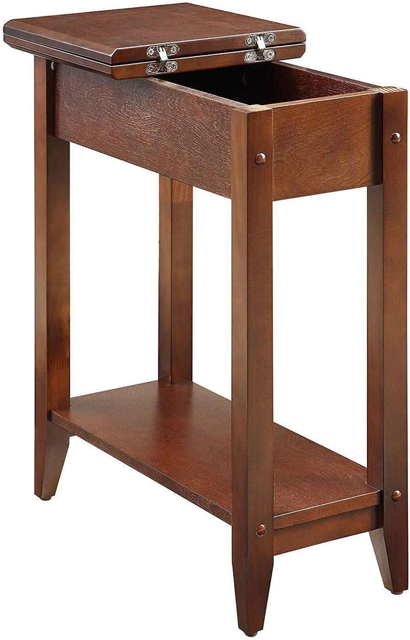 Sheesham Wood Nightstand | Bedside Table with Drawer & Open Shelf | Solid Wood Side Table (Mahogany)