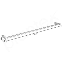 Plantex Stainless Steel Towel Hanger for Bathroom/Single Towel Rod/Towel Stand for Kitchen/Bathroom Accessories (24-inch) Chrome-3