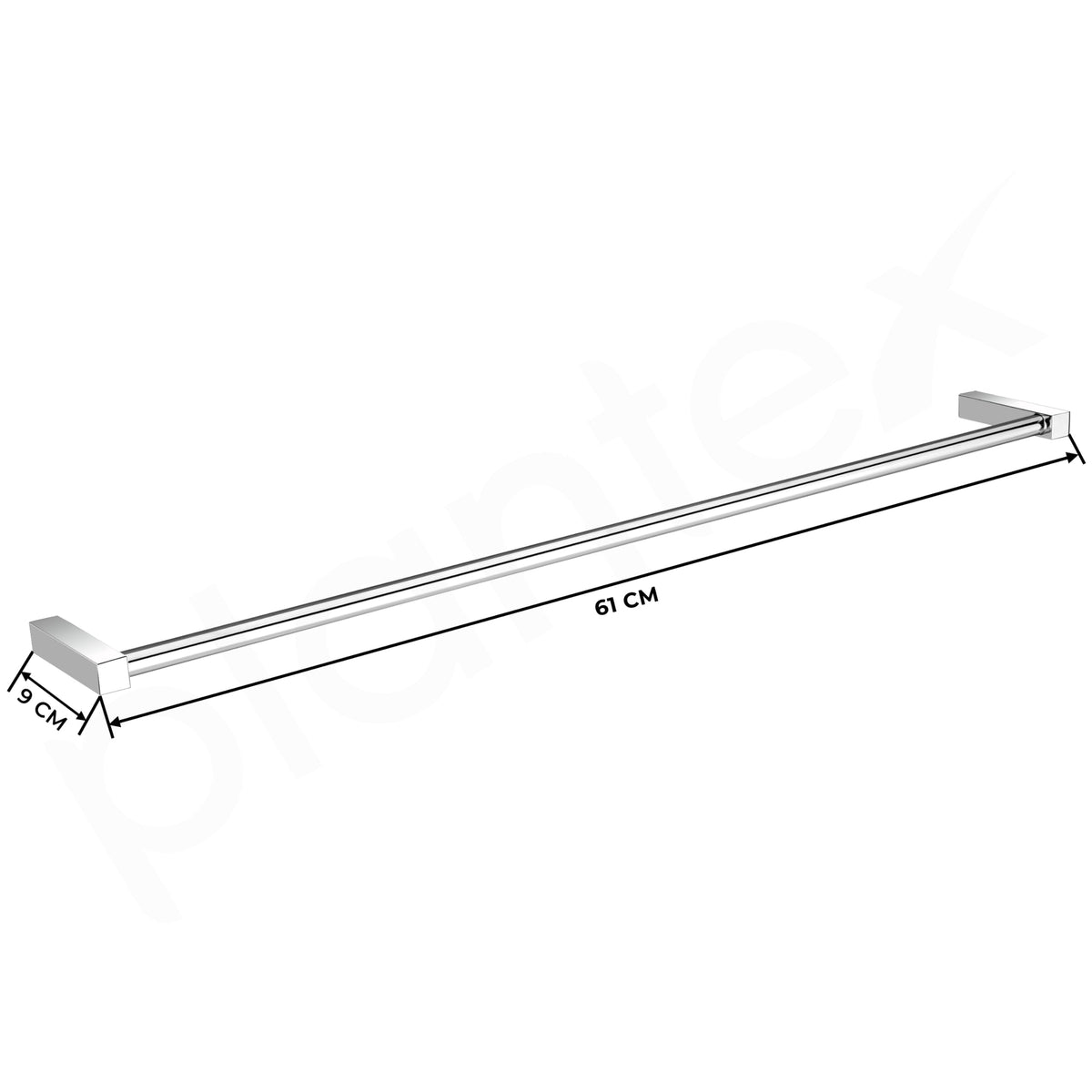 Plantex Stainless Steel Towel Hanger for Bathroom/Single Towel Rod/Towel Stand for Kitchen/Bathroom Accessories (24-inch) Chrome-3
