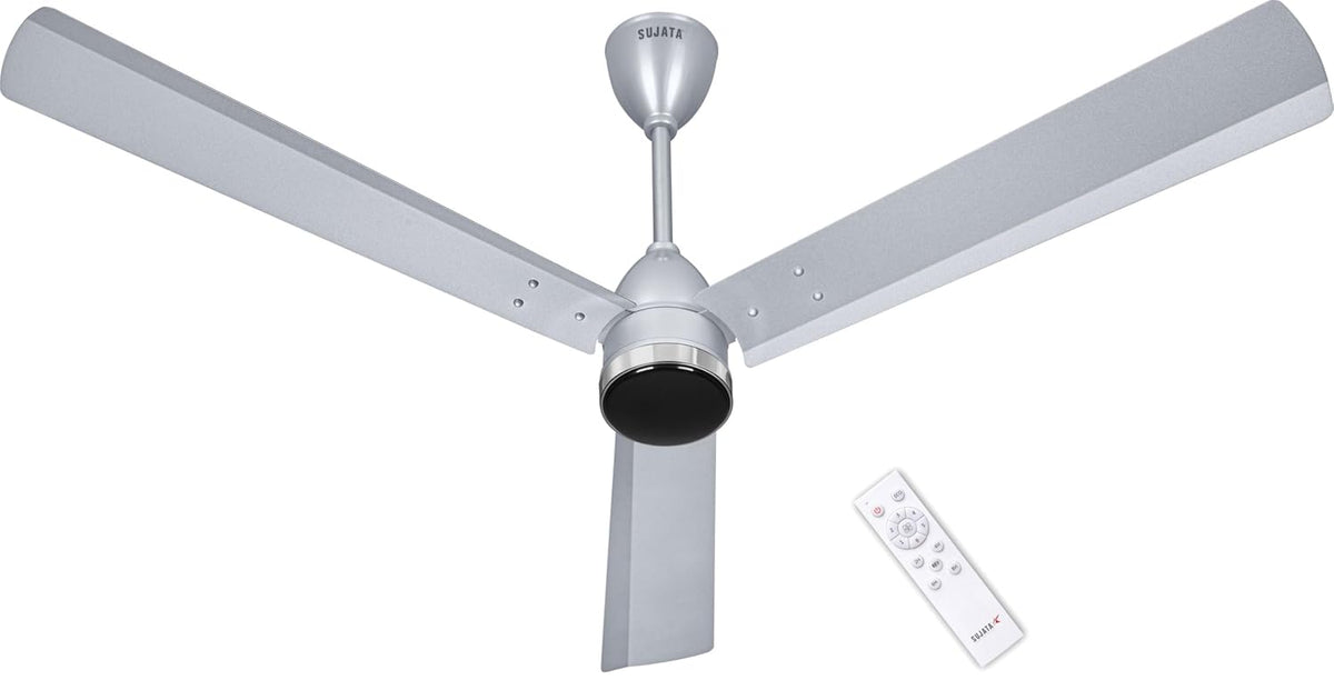Sujata Slim Air BLDC 1200 mm Ceiling Fan with Remote | 5 Star - Gray Chrome