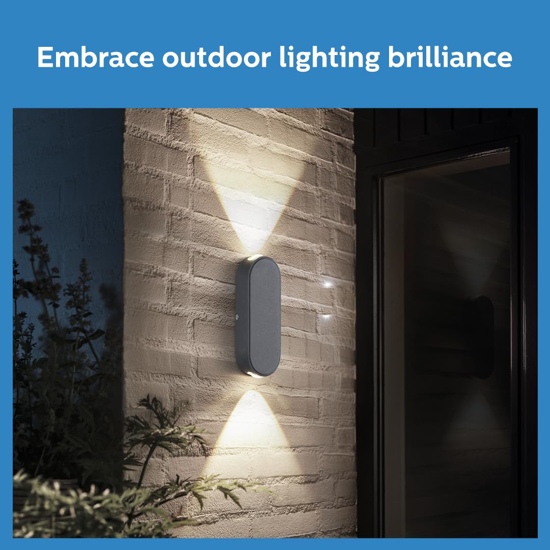 Philips Aluminium 7W 2-Way Decorative Wall Light